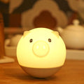 Lumendat Cartoon Creative Piggy Round Silicone LED Kids Night Light Table Lamp Lumendat