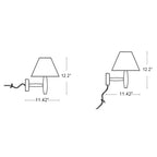 European Minimal Glass Solid Wood 1-Light Wall Sconce Lamp