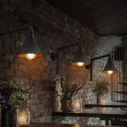 Contemporary Industrial Plumbing Cone Iron 1-Light Wall Sconce Lamp for Living Room Lumendat