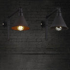 Contemporary Industrial Plumbing Cone Iron 1-Light Wall Sconce Lamp for Living Room Lumendat