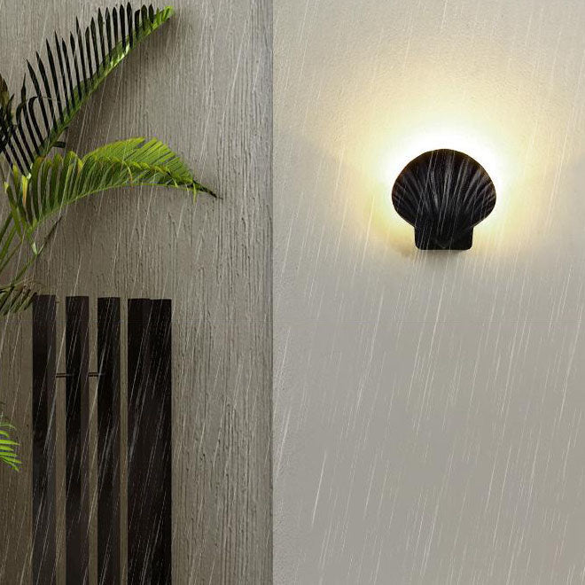 Outdoor Creative Shell Design Aluminum LED Waterproof Wall Sconce Lamp Lumendat