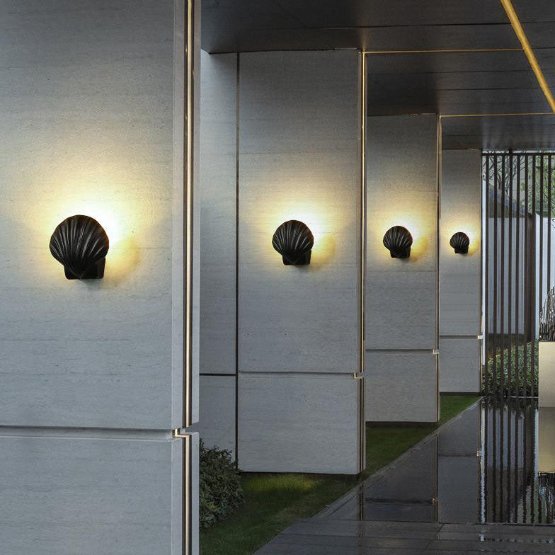 Outdoor Creative Shell Design Aluminum LED Waterproof Wall Sconce Lamp Lumendat