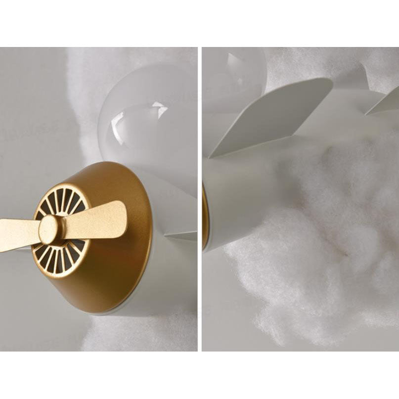 Modern Creative Spray Airplane Cotton 1/3/5-light Kids Flush Mount Ceiling Light