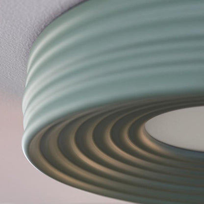 Contemporary Nordic Stripes Round Aluminum LED Flush Mount Ceiling Light For Living Room