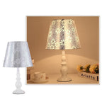Modern Simple Floral Fabric Iron Vase Base 1-Light Table Lamp Lumendat