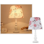 Modern Simple Floral Fabric Iron Vase Base 1-Light Table Lamp Lumendat