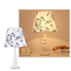Modern Simple Floral Fabric Iron Vase Base 1-Light Table Lamp Lumendat