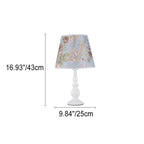 Modern Simple Floral Fabric Iron Vase Base 1-Light Table Lamp Lumendat