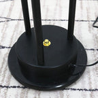 Industrial Retro Iron Black-Finished Frame Glass Ball 3-Light Standing Floor Lamp Lumendat