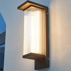 Industrial Waterproof Rectangular PC Striped Shade LED Outdoor Wall Sconce Lamp Lumendat