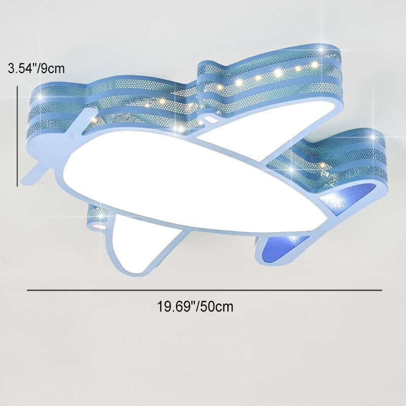 Lumendat Creative Simplicity Airplane Acrylic LED Kids Flush Mount Ceiling Light Lumendat