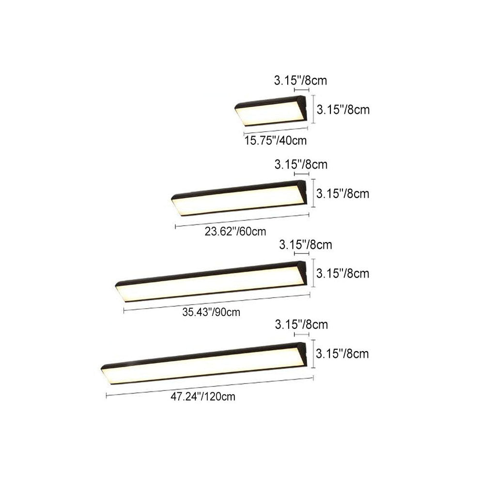 Modern Minimalist Aluminum Acrylic Waterproof Long Outdoor Indoor LED Wall Sconce Lamp