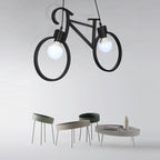 Lumendat Contemporary Creative Bicycle Shape Iron 2-Light Kids Chandelier For Living Room & Bedroom Lumendat