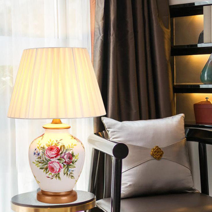 Modern Creative Warm Ceramic Cylindrical 1-Light Table Lamp Lumendat