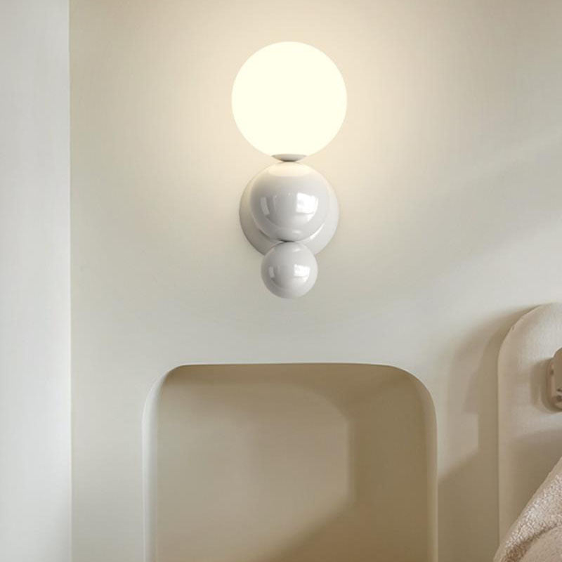 Modern Cream Style Children's Wrought Iron Sphere 1-Light Wall Sconce Lamp Lumendat