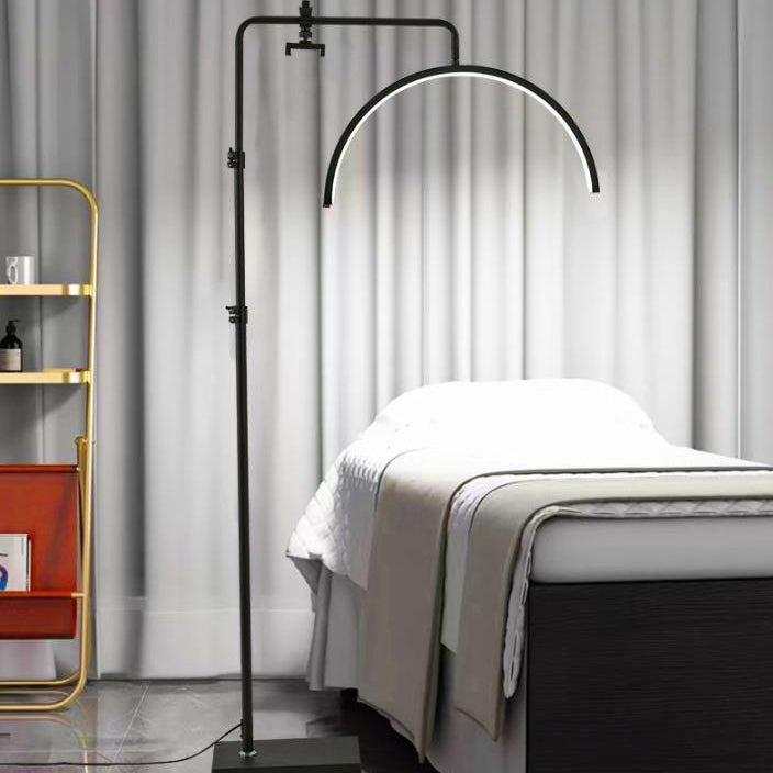 Modern Minimalist Half-Moon Iron Retractable LED Standing Floor Lamp Lumendat