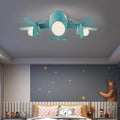 Nordic Creative Kids Cartoon Wrought Iron Airplane LED Flush Mount Ceiling Light Lumendat