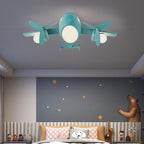 Nordic Creative Kids Cartoon Wrought Iron Airplane LED Flush Mount Ceiling Light Lumendat