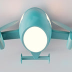 Nordic Creative Kids Cartoon Wrought Iron Airplane LED Flush Mount Ceiling Light Lumendat