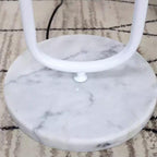 European Vintage Simple Lantern Table Iron Wood Marble 1-Light Standing Floor Lamp Lumendat