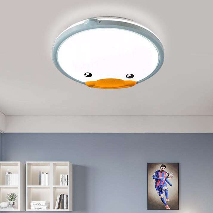 Lumendat Creative Adorable Duck Totoro Acrylic Round LED Kids Flush Mount Ceiling Light Lumendat