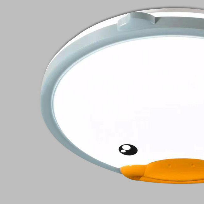 Lumendat Creative Adorable Duck Totoro Acrylic Round LED Kids Flush Mount Ceiling Light Lumendat