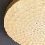 Contemporary Scandinavian Round All Copper Acrylic LED Flush Mount Ceiling Light For Bedroom