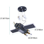Lumendat Contemporary Creative Iron Resin Space Satellite Astronaut 4-Light Chandelier For Bedroom Lumendat
