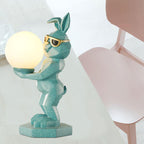 Lumendat Contemporary Creative Resin Unicorn Glass Shade 1-Light Kids Table Lamp For Bedroom Lumendat