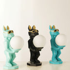 Lumendat Contemporary Creative Resin Unicorn Glass Shade 1-Light Kids Table Lamp For Bedroom Lumendat