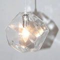 Modern Simplicity Irregular Shape Glass 1-light Pendant Light for Living Room BulbSquare