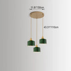 Nordic Vintage Tiffany Green Glass Island Chandelier – 1/2/3 Light, Brass Lumendat