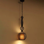 Contemporary Industrial Cage Iron Fabric 1-light Pendant Light for Living Room BulbSquare