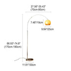 Contemporary Scandinavian Glass Round Shade Fishing Rod Iron 1-Light Standing Floor Lamp For Living Room Lumendat