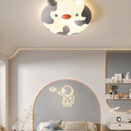 Lumendat Contemporary Creative Cartoon Animal PE Shade Iron LED Kids Flush Mount Ceiling Light For Bedroom Lumendat