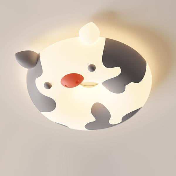 Lumendat Contemporary Creative Cartoon Animal PE Shade Iron LED Kids Flush Mount Ceiling Light For Bedroom Lumendat