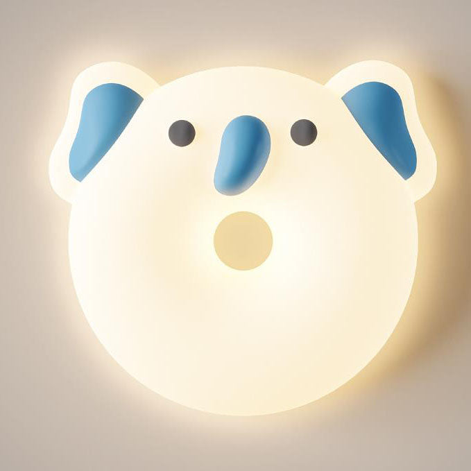 Lumendat Contemporary Creative Cartoon Animal PE Shade Iron LED Kids Flush Mount Ceiling Light For Bedroom Lumendat