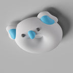 Lumendat Contemporary Creative Cartoon Animal PE Shade Iron LED Kids Flush Mount Ceiling Light For Bedroom Lumendat