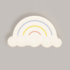 Lumendat Contemporary Creative Cartoon Acrylic Cloud Rainbow Design LED Kids Flush Mount Ceiling Light For Bedroom Lumendat