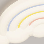 Lumendat Contemporary Creative Cartoon Acrylic Cloud Rainbow Design LED Kids Flush Mount Ceiling Light For Bedroom Lumendat