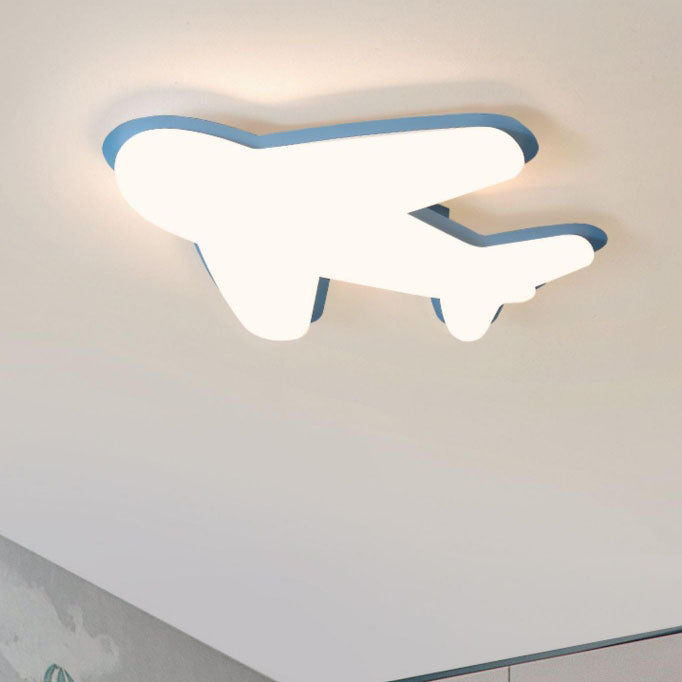 Lumendat Contemporary Creative Cartoon PE Plane LED Flush Mount Ceiling Light For Living Room Lumendat