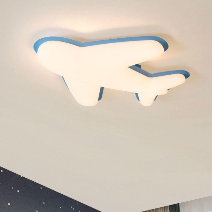 Lumendat Contemporary Creative Cartoon PE Plane LED Flush Mount Ceiling Light For Living Room Lumendat
