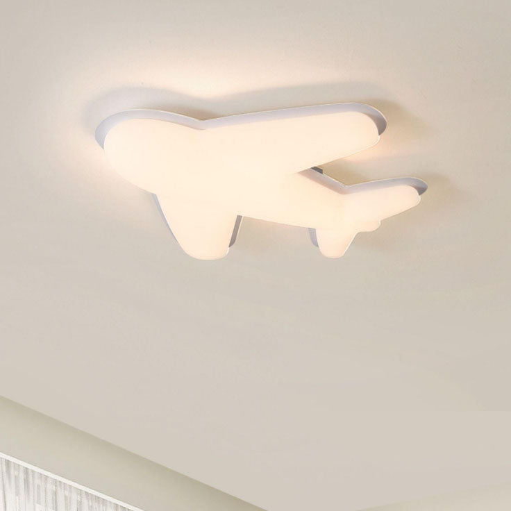 Lumendat Contemporary Creative Cartoon PE Plane LED Flush Mount Ceiling Light For Living Room Lumendat