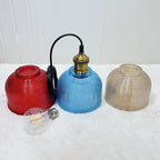 Vintage Textured Lattice Glass 1-light Pendant Light Lumendat