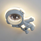 Lumendat Contemporary Creative Kids Metal Acrylic Resin Astronaut Flush Mount Ceiling Light For Bedroom Lumendat
