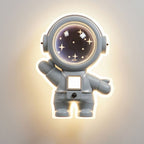 Lumendat Contemporary Creative Kids Metal Acrylic Resin Astronaut Flush Mount Ceiling Light For Bedroom Lumendat