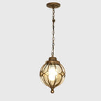 Traditional European Waterproof Aluminum Iron Glass Ball 1-light Pendant Light for Outdoor Patio BulbSquare