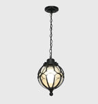 Traditional European Waterproof Aluminum Iron Glass Ball 1-light Pendant Light for Outdoor Patio BulbSquare