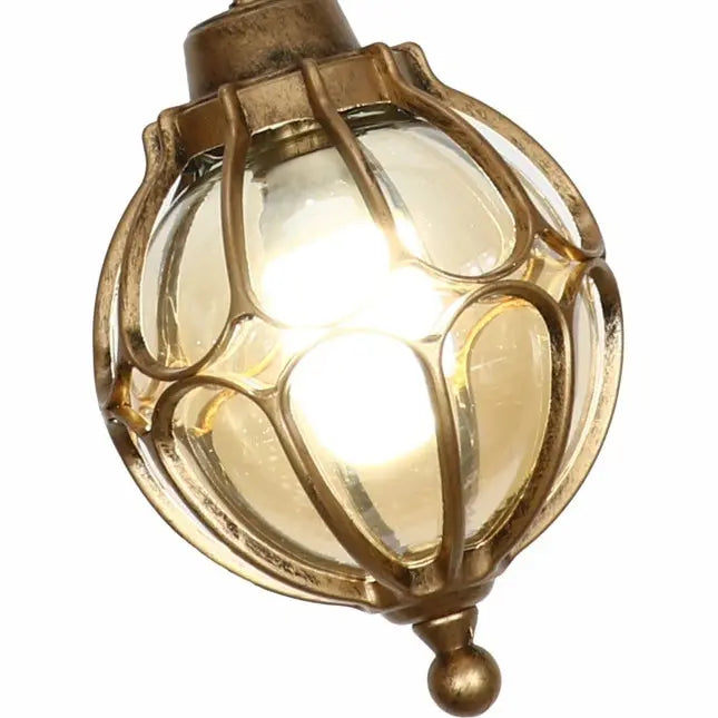 Traditional European Waterproof Aluminum Iron Glass Ball 1-light Pendant Light for Outdoor Patio BulbSquare