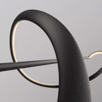 Modern Minimalist Linear Aluminum Silicone LED Island Light Chandelier for Dining Room BulbSquare